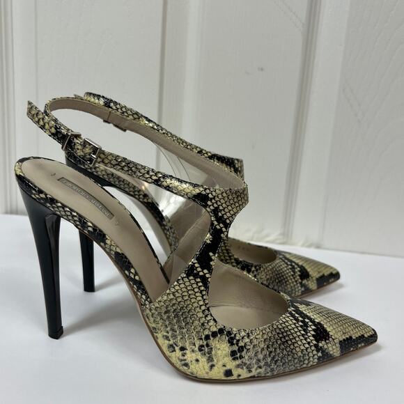 Giorgio Armani Snakeskin Ankle Strap Heel Stiletto Size 9 - Picture 6 of 10
